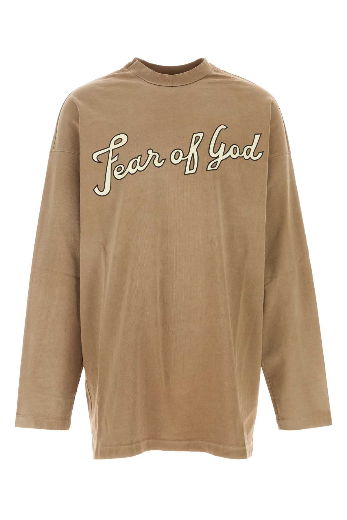 Cotton Oversize T-Shirt — Beige
