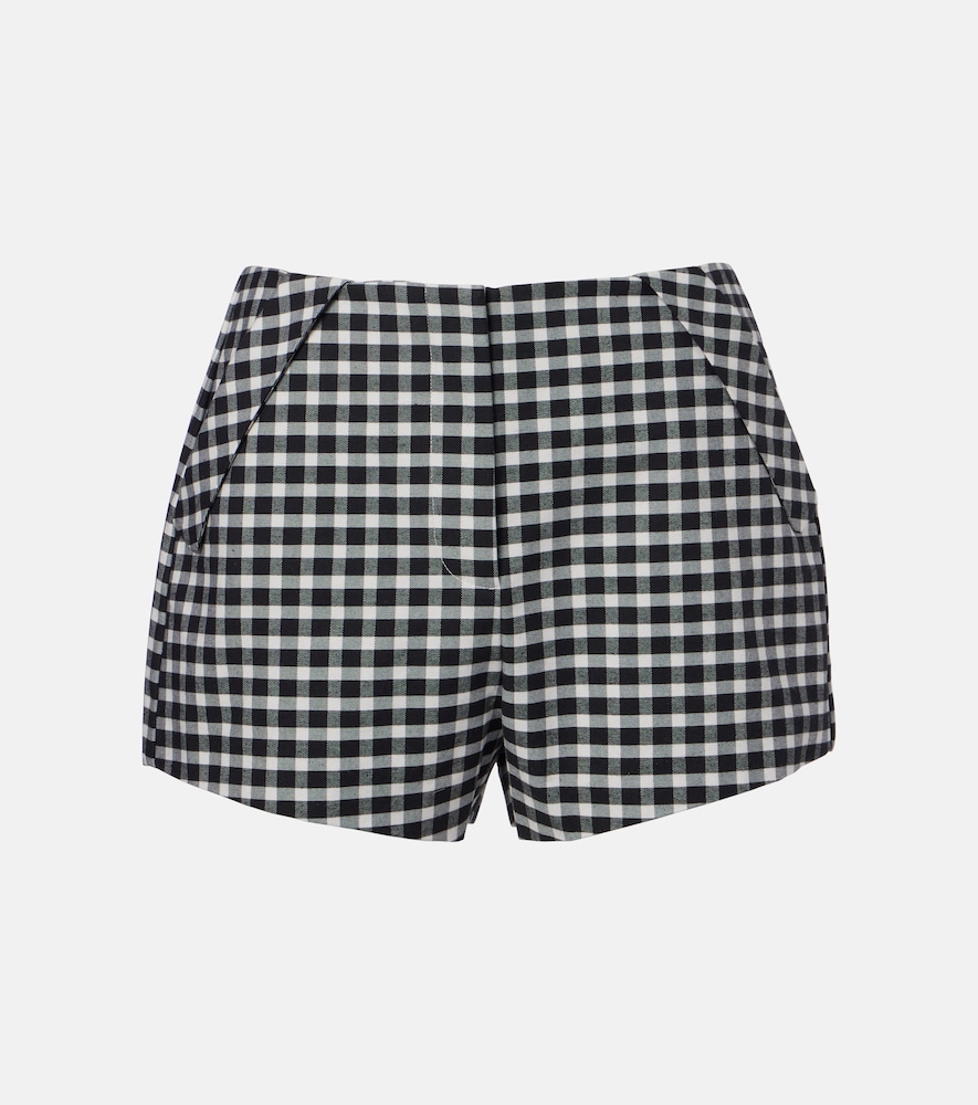 Chiara gingham cotton-blend shorts