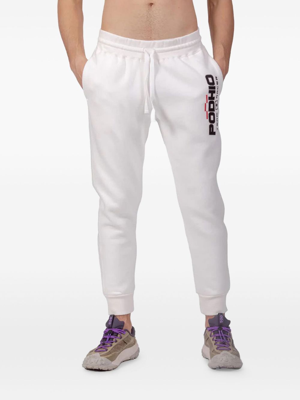 PODHIO logo-print track pants - Neutrals