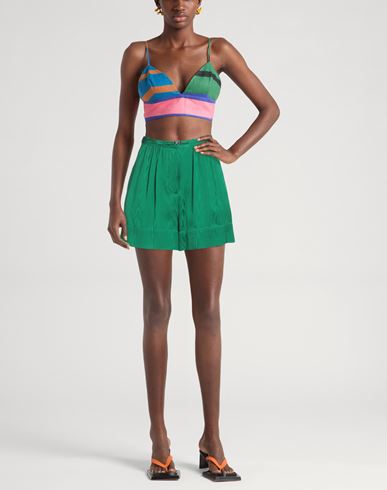 Boutique Moschino Woman Shorts & Bermuda Shorts Green Size 4 Viscose