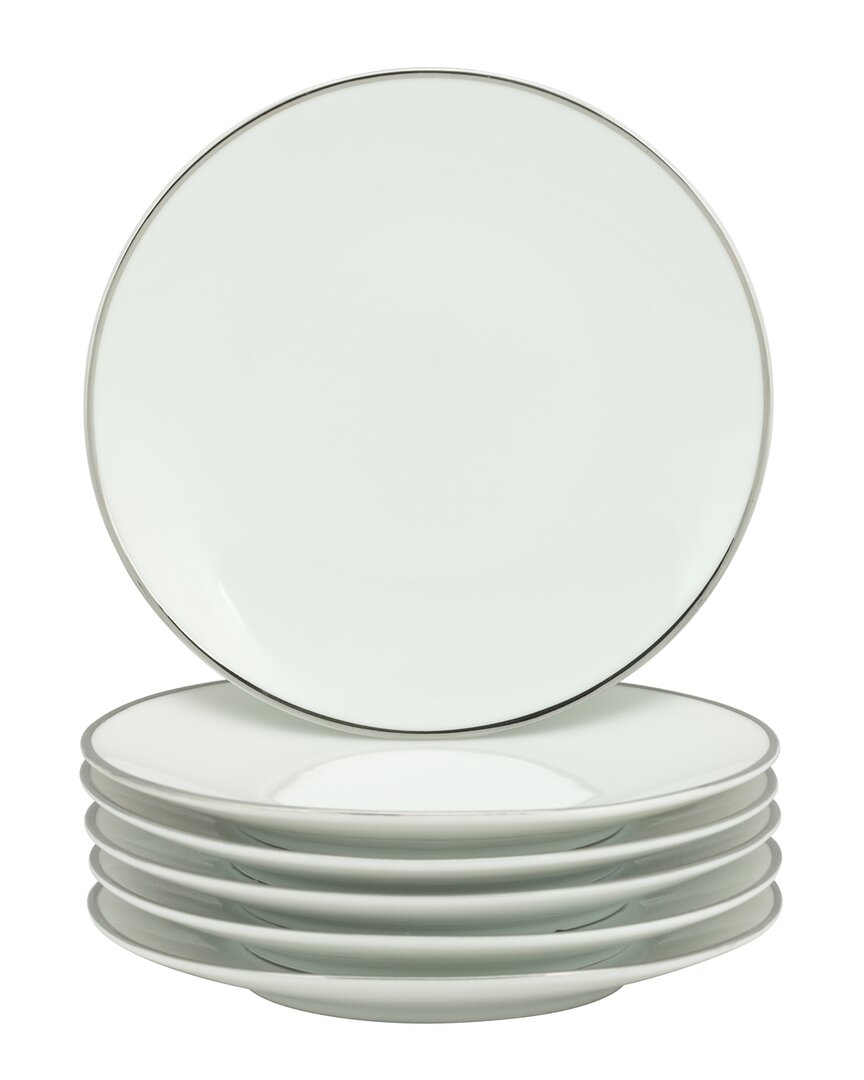Set Of 6 Royal Coupe Silver Line Bread & Butter Plate