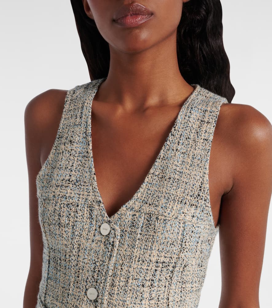 Belted tweed minidress