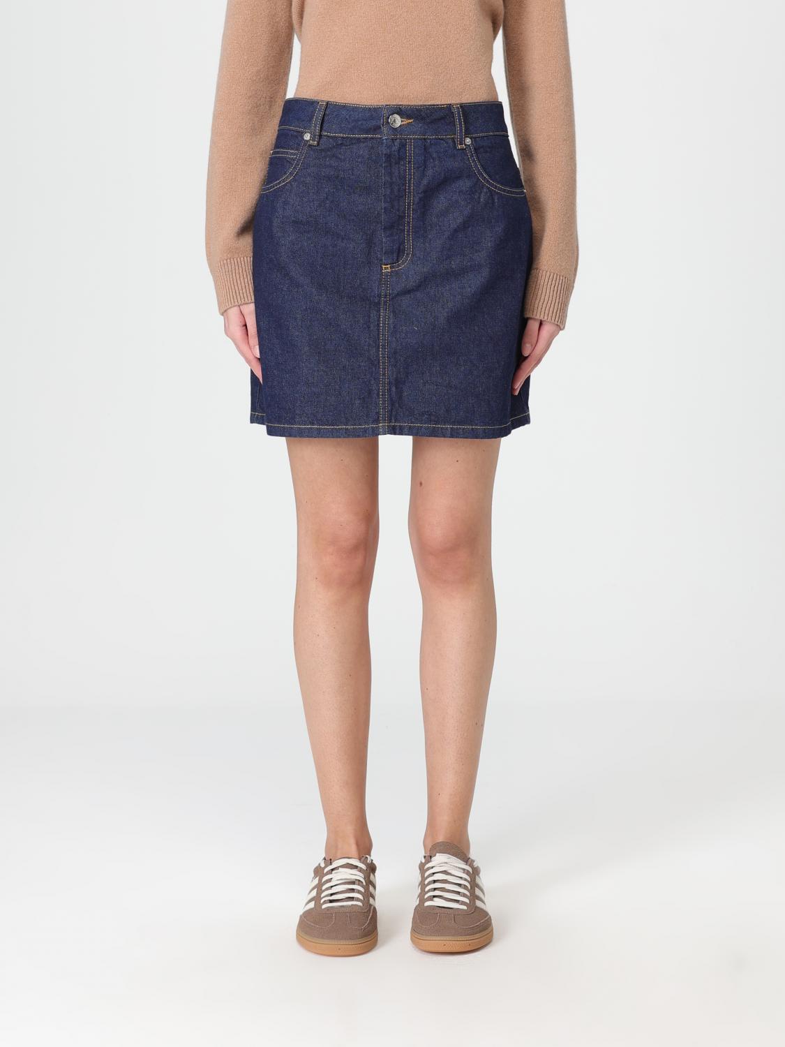 Skirt MAISON KITSUNÉ Woman color Blue