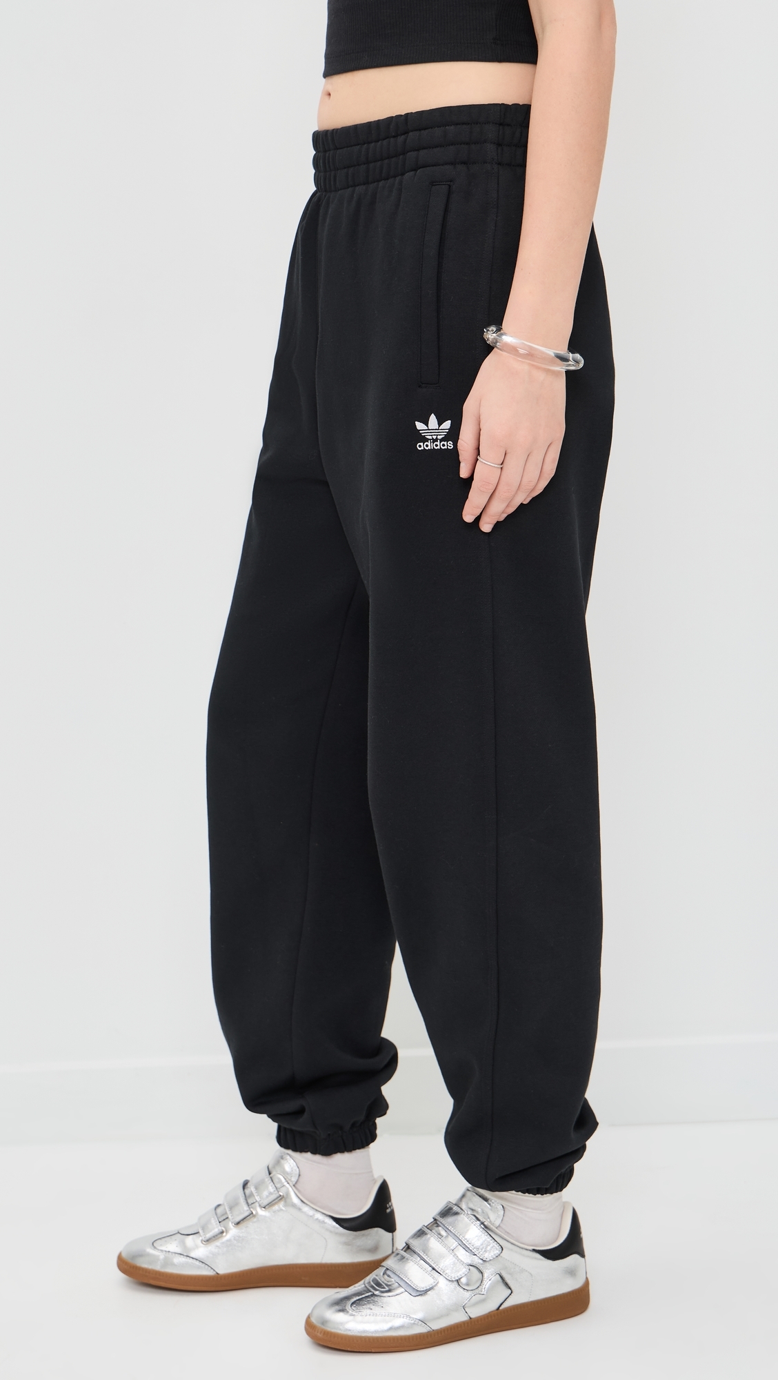 Essentials Loose Fleece Joggers Black