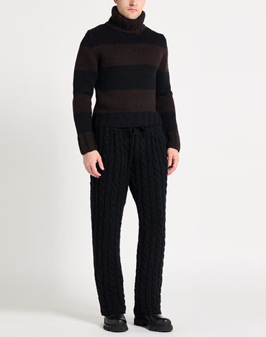 Man Turtleneck Dark brown Size S Virgin Wool, Acrylic, Cashmere, Alpaca wool