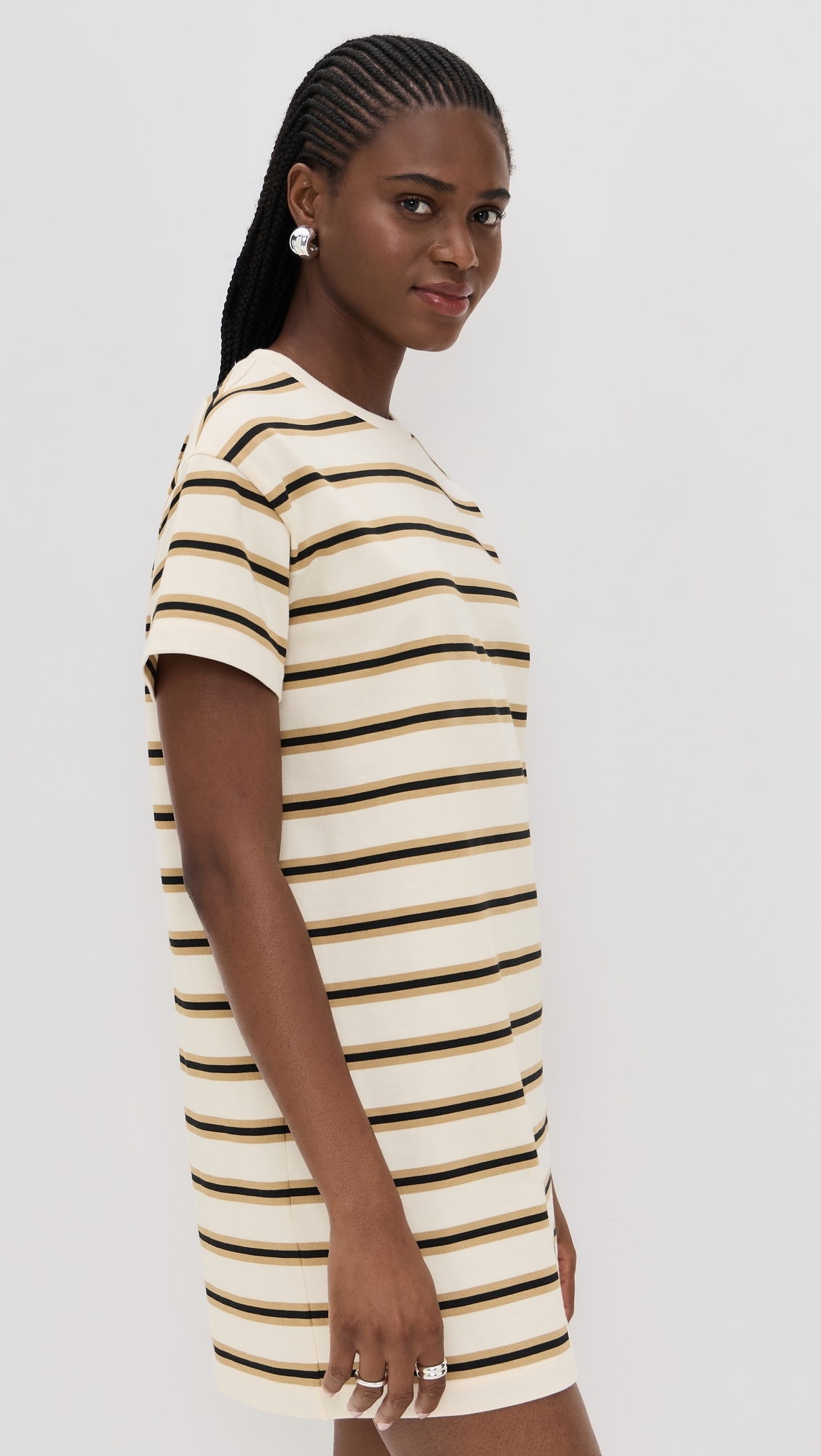 Dory Dress Ivory/Khaki/Black