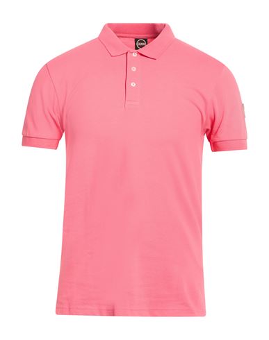 Man Polo shirt Salmon pink Size L Cotton, Elastane