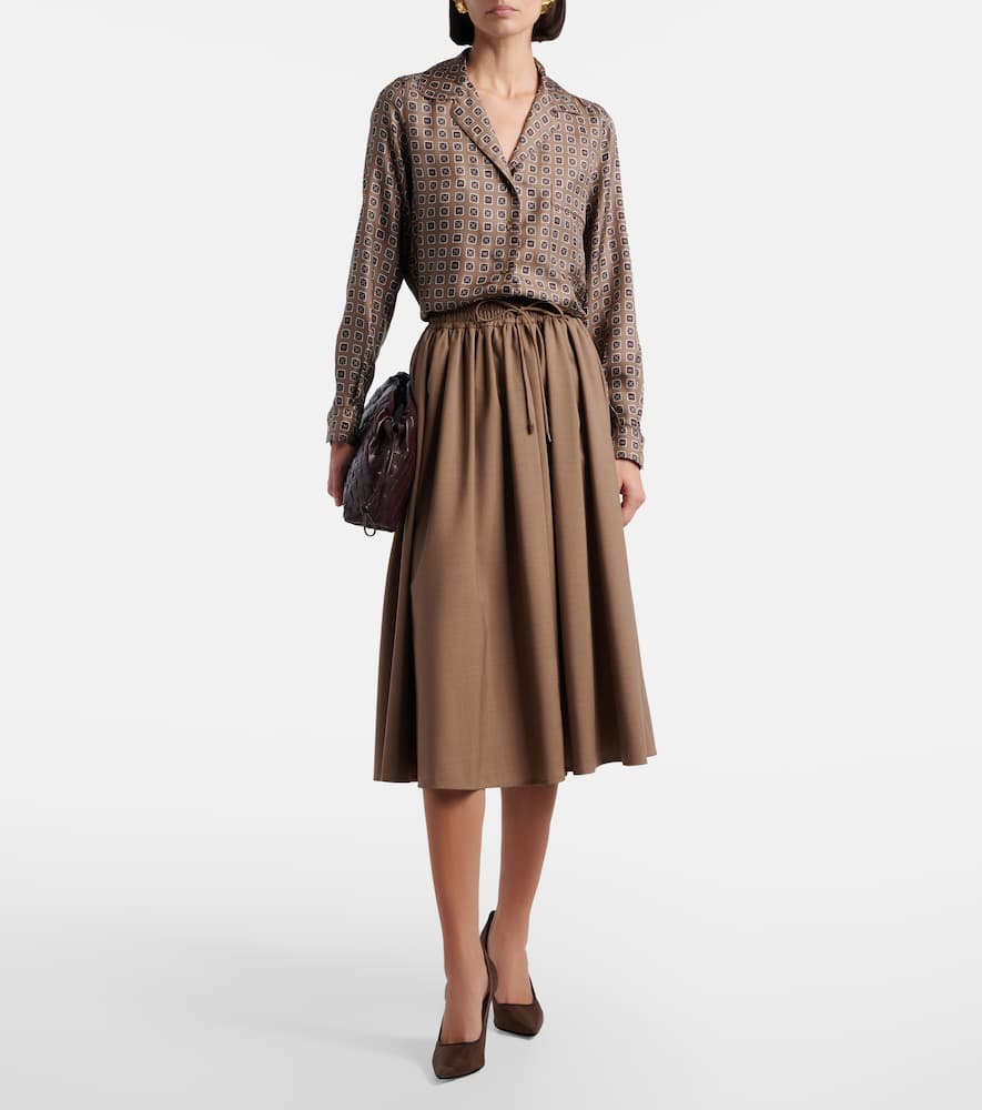 Livrea virgin wool midi skirt