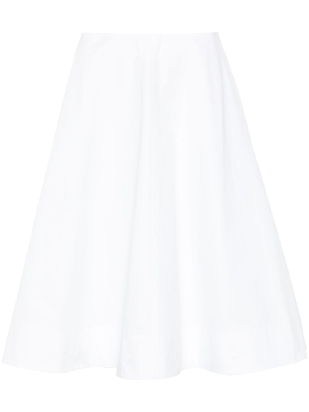 A-line poplin skirt - White