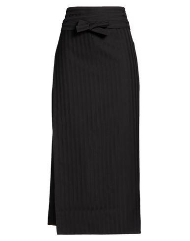 Woman Midi skirt Black Size 6 Wool