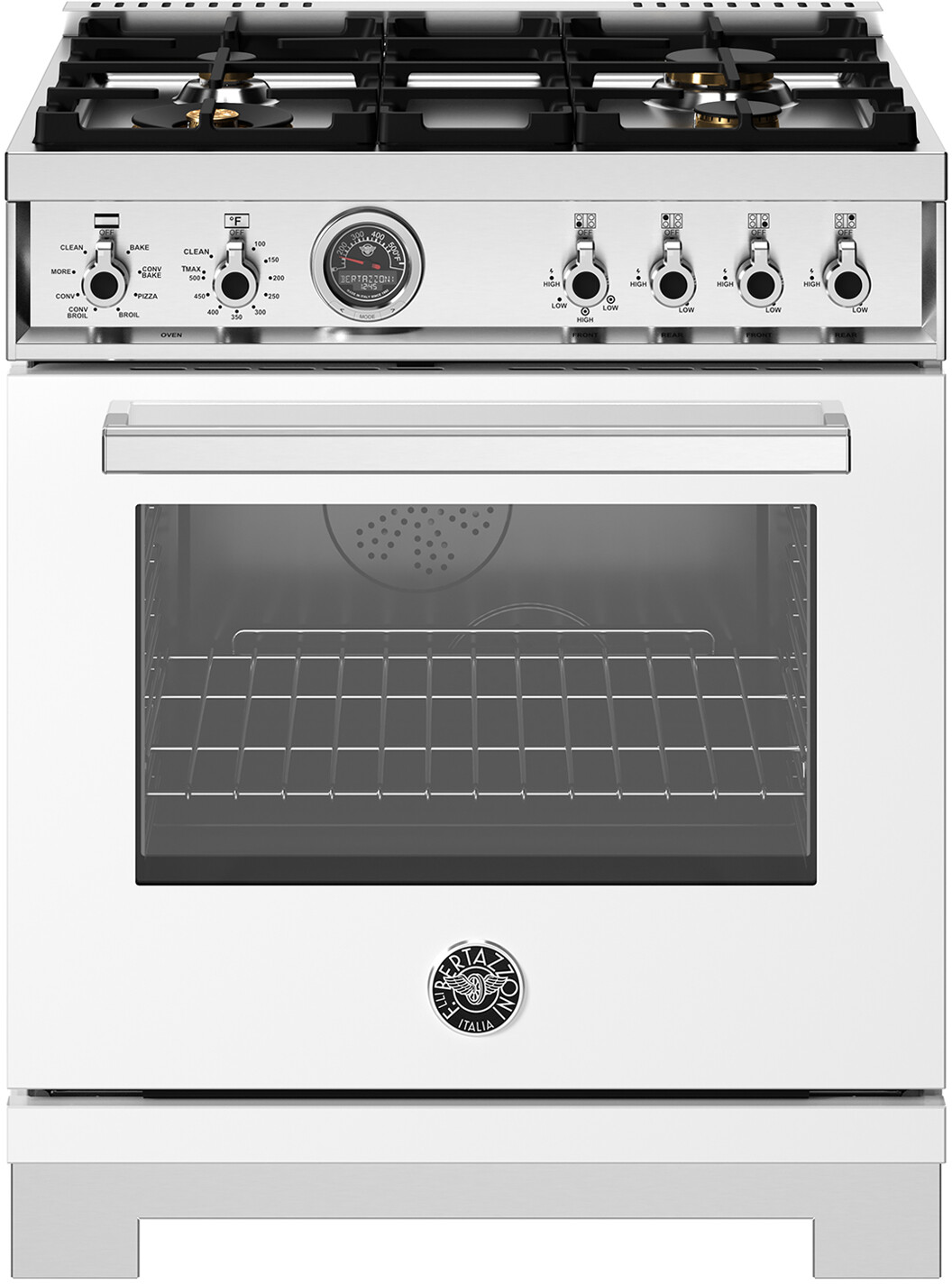 Bertazzoni Professional 30" Dual Fuel Liquid Propane Range PRO304BFEPBITLP