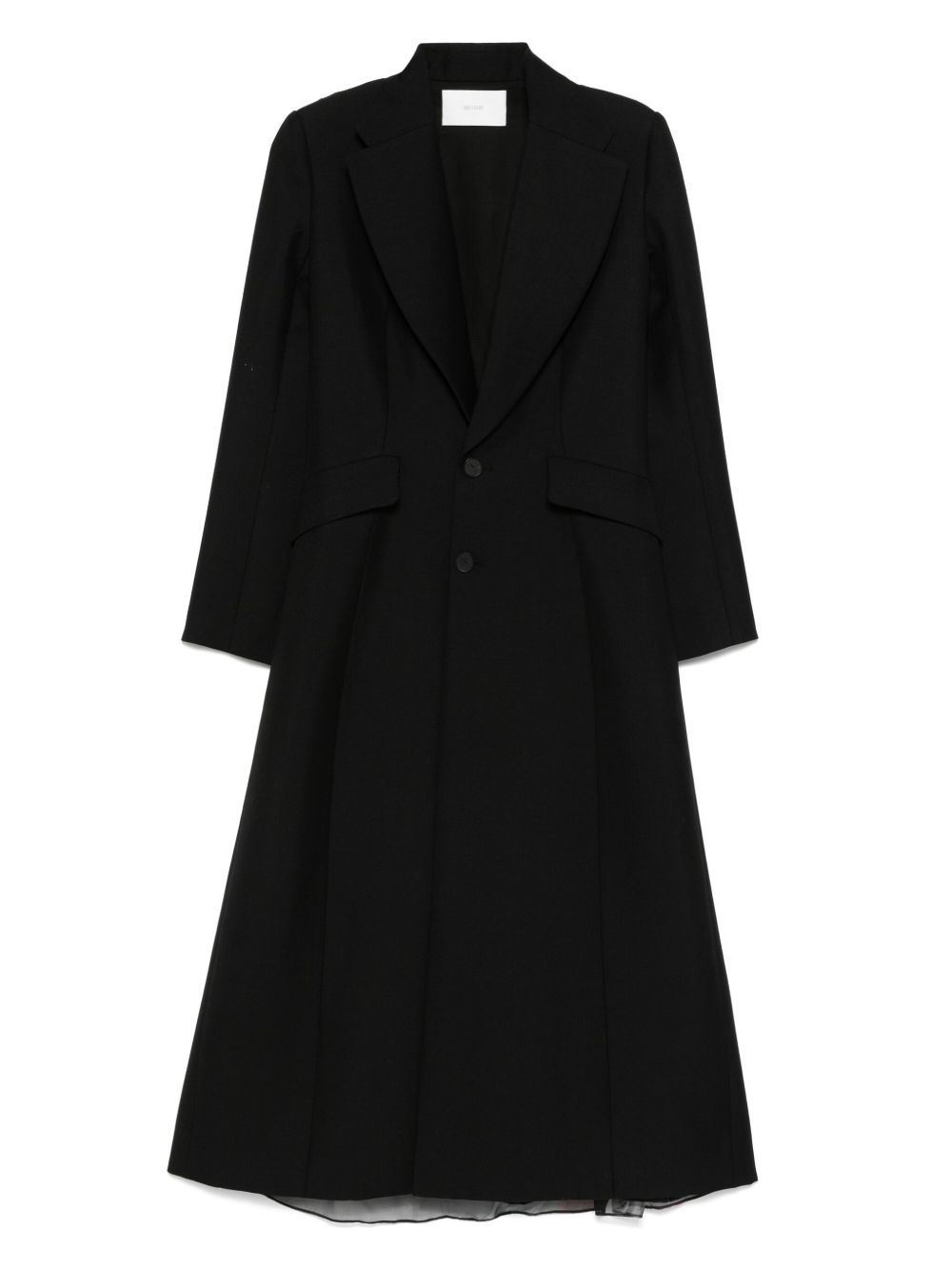 Abstract-print coat - Black