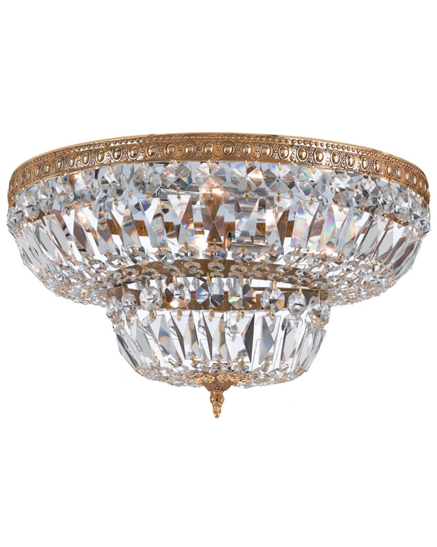4-Light Flush Mount Swarovski Spectra Crystal