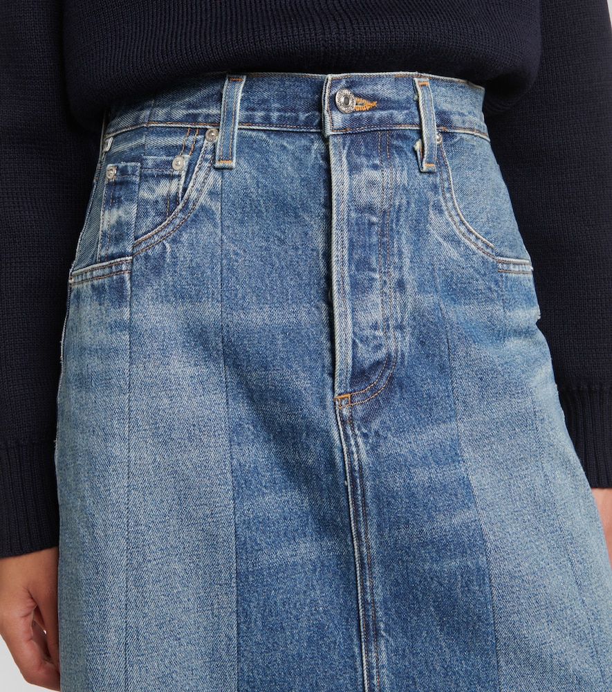 Raian denim midi skirt