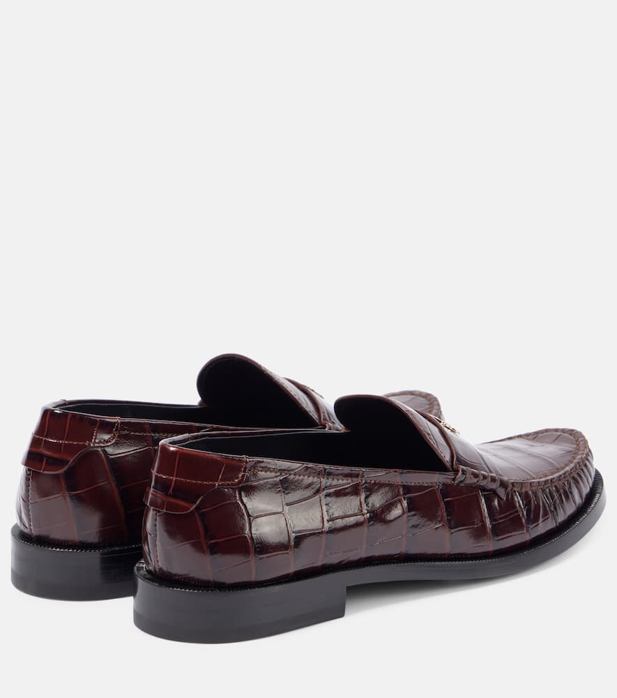 Victoria Beckham Croc-effect leather loafers