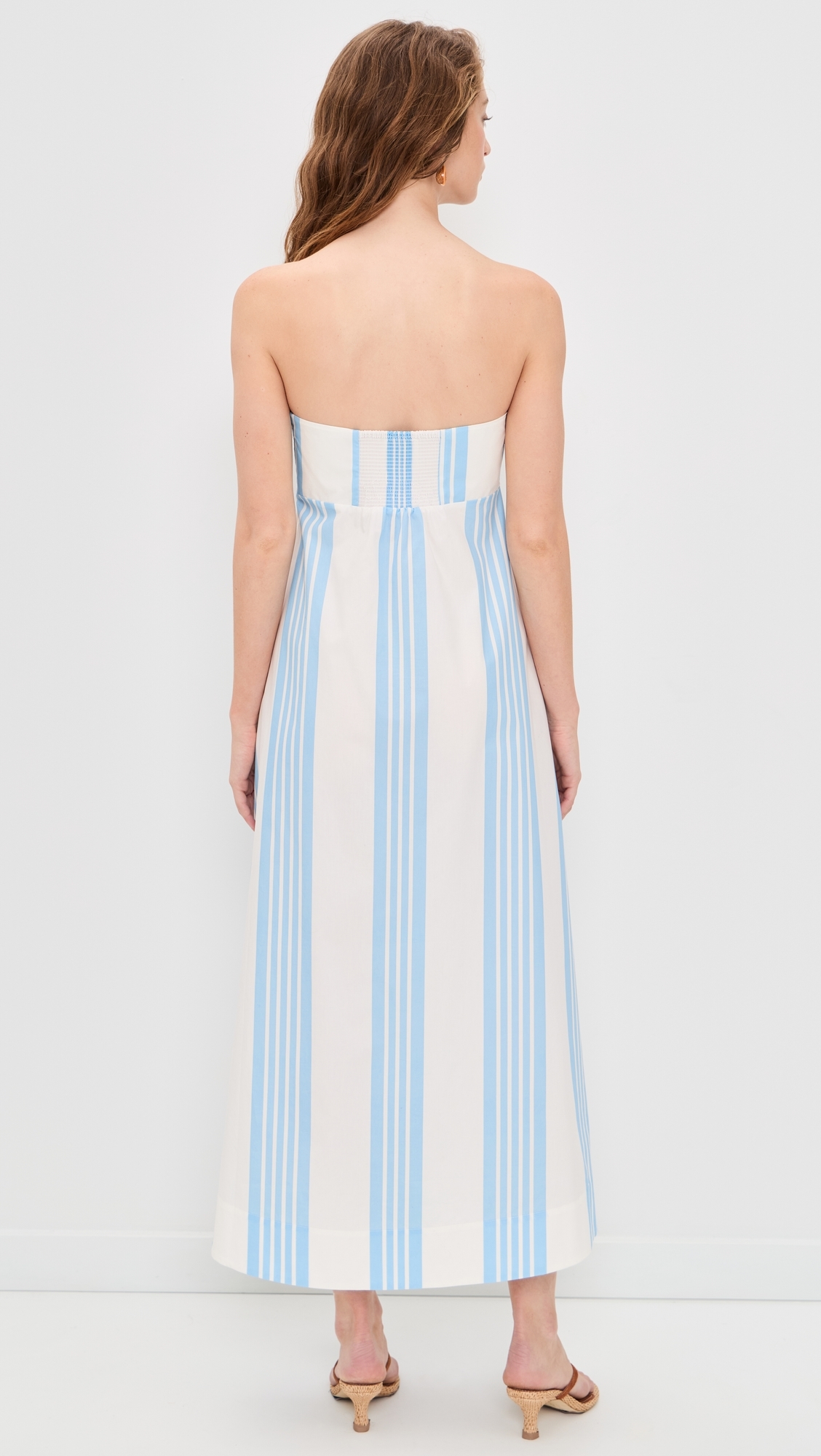 Rosie Strapless Dress Nautical Stripe
