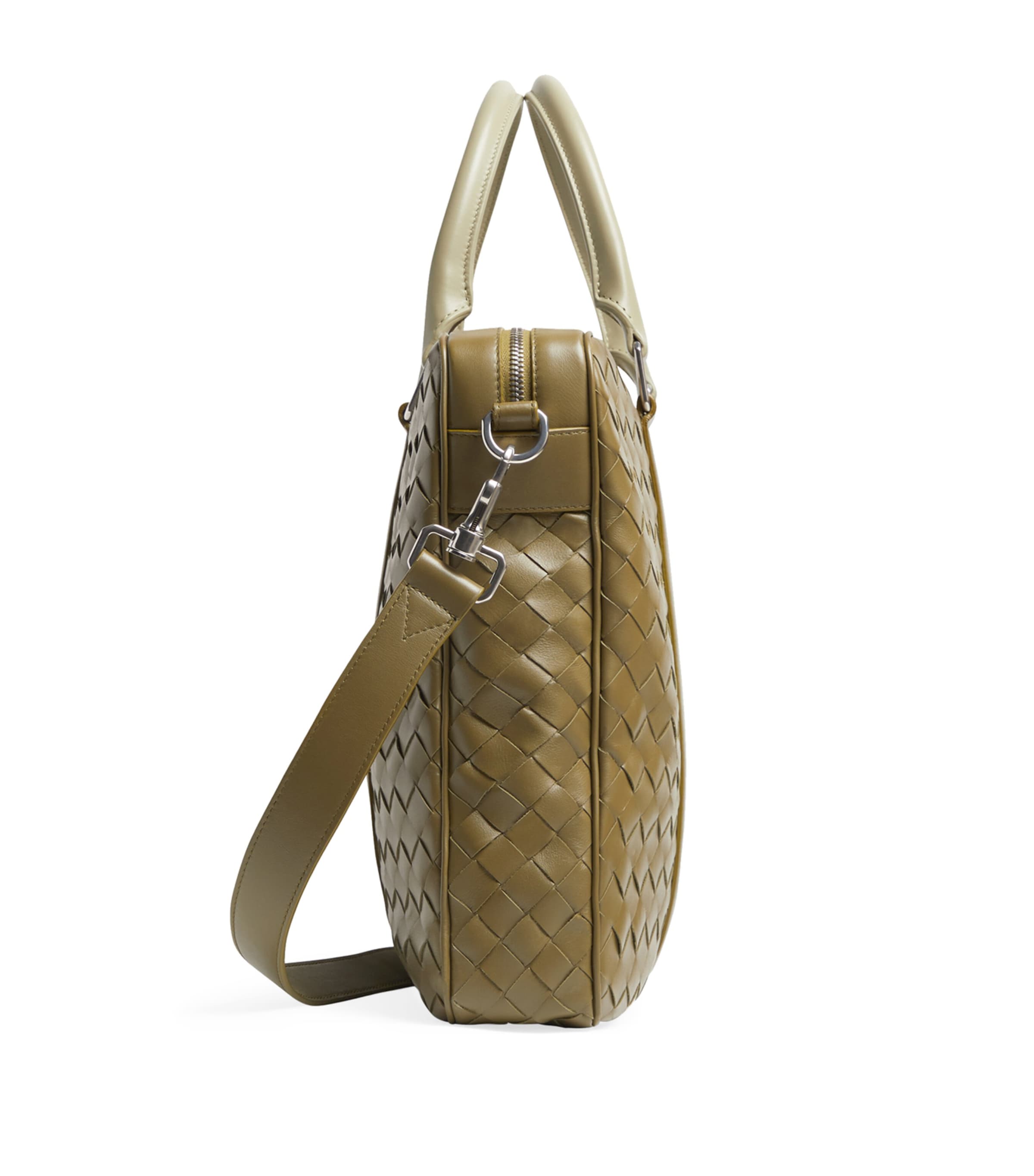 Leather Intrecciato Briefcase