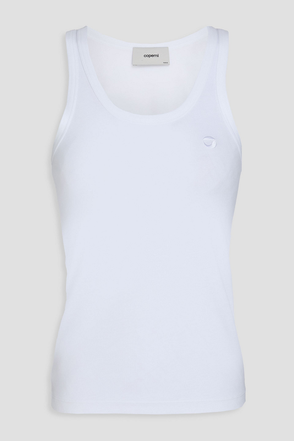Cotton and modal-blend jersey tank - White - L