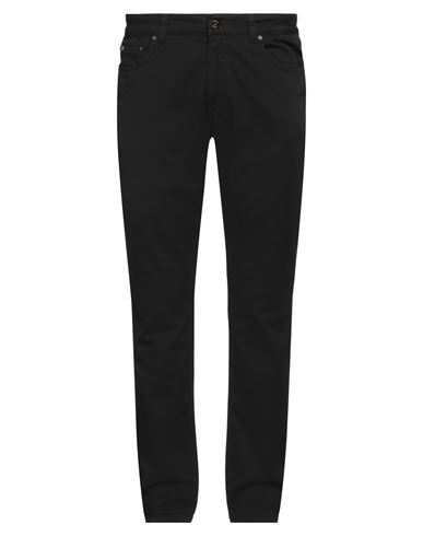 Man Pants Black Size 30 Cotton, Elastane