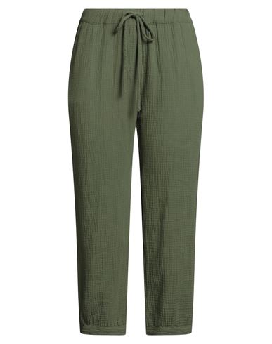 Woman Pants Military green Size S Cotton