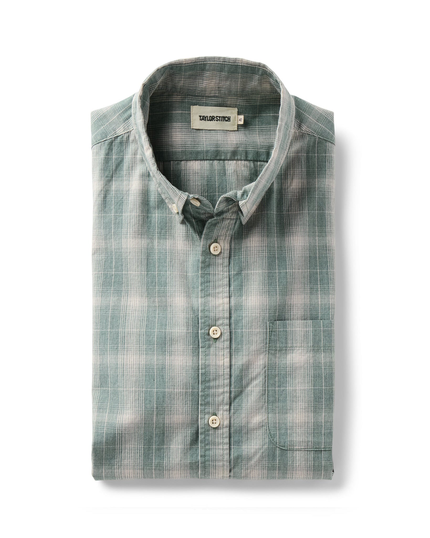 Men's Organic Cotton Jack Shirt in Sea Moss Plaid