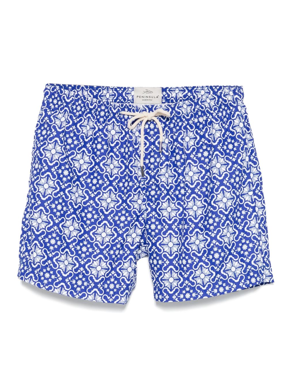Graphic-print swim shorts - Blue