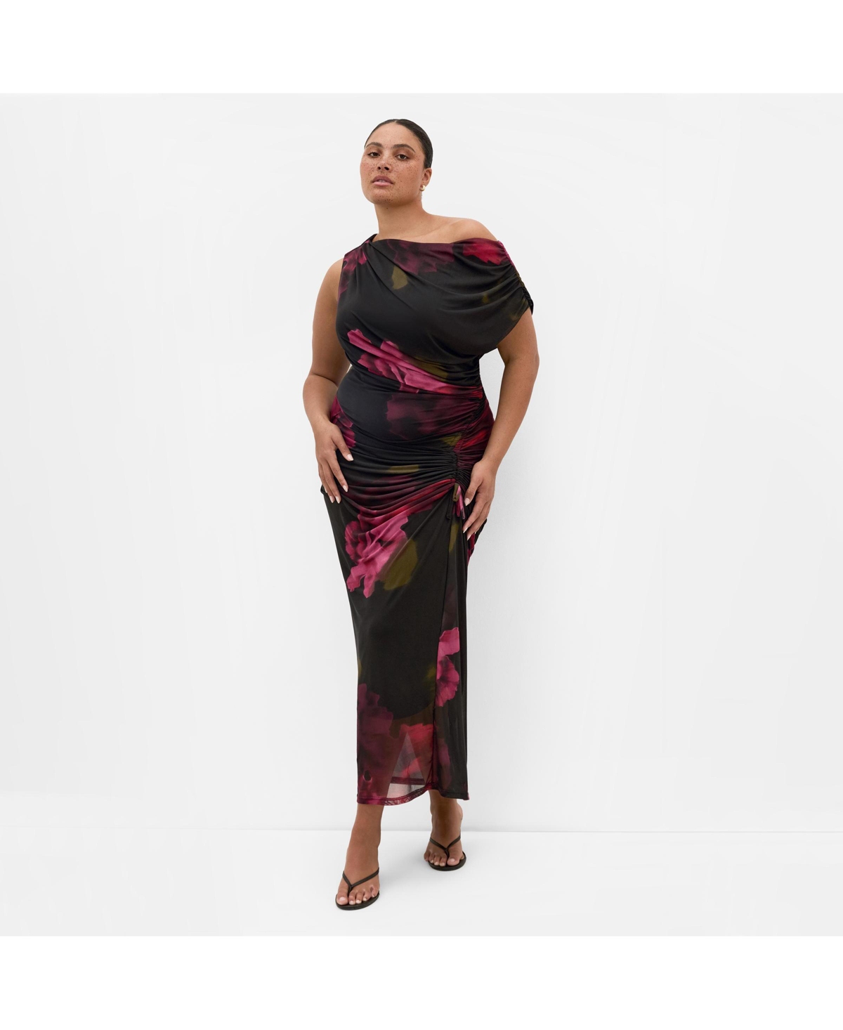 Women's Vivid Mesh Print Maxi Dress - Vivid garden