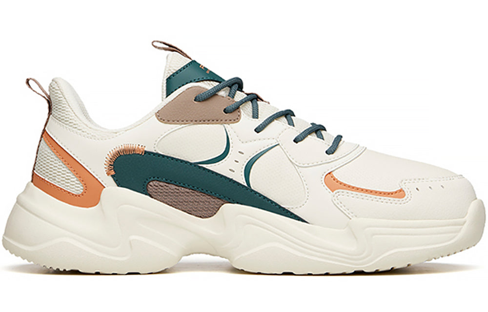 Retro Chunky Dad Sneakers 'White Green'