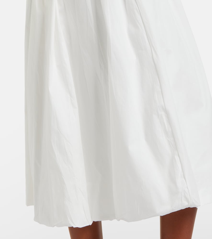 Alba cotton poplin midi skirt