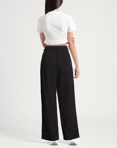Woman Pants Black Size L Polyester, Viscose, Elastane