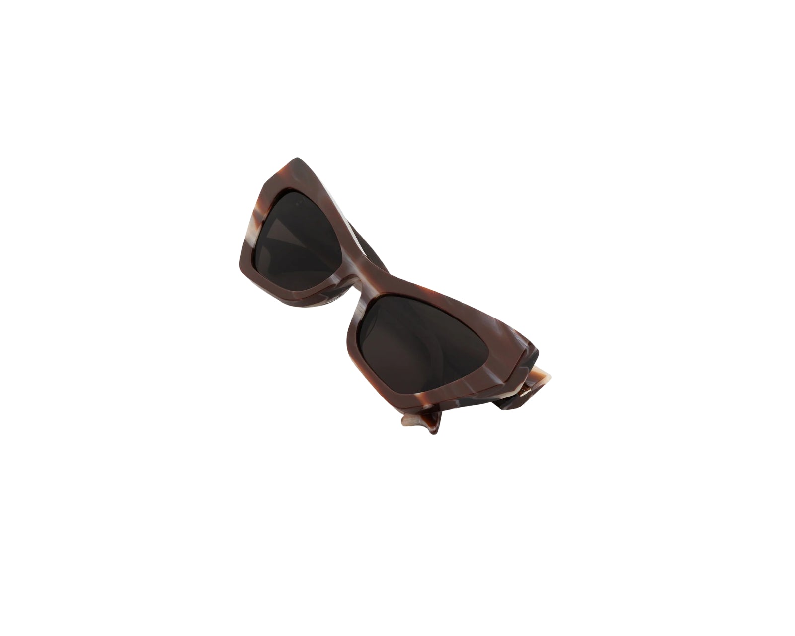 Marni Unisex Marni Zelaryth Chocolate Horn Sonnenbrillen Acetat Braun Braun Geometrisch