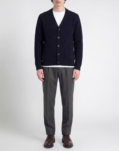 Man Cardigan Midnight blue Size L Virgin Wool