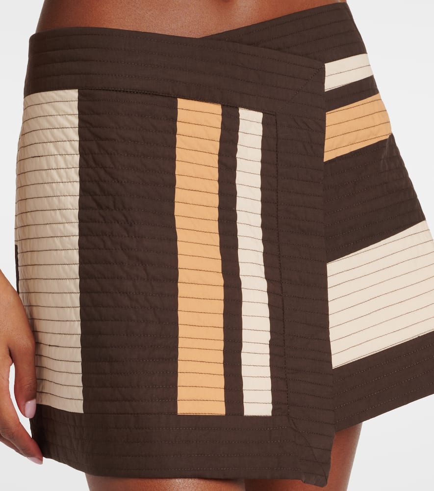 Savanna striped cotton wrap skirt