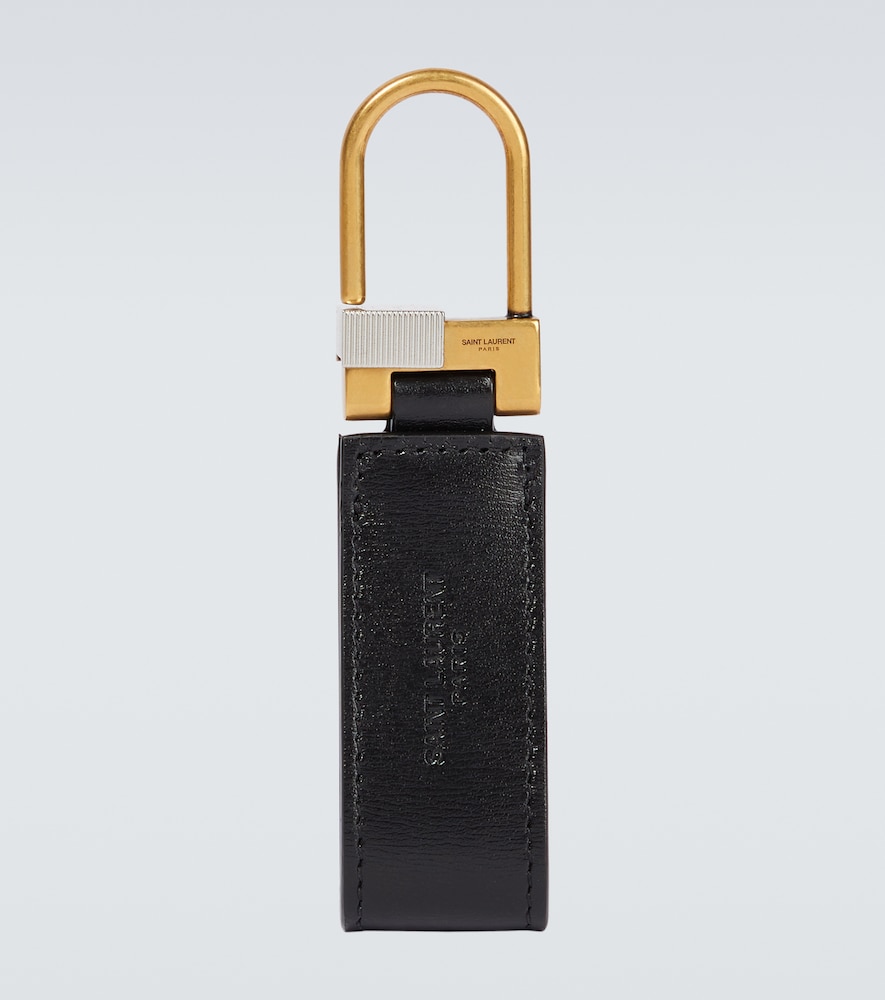 YSL leather keychain