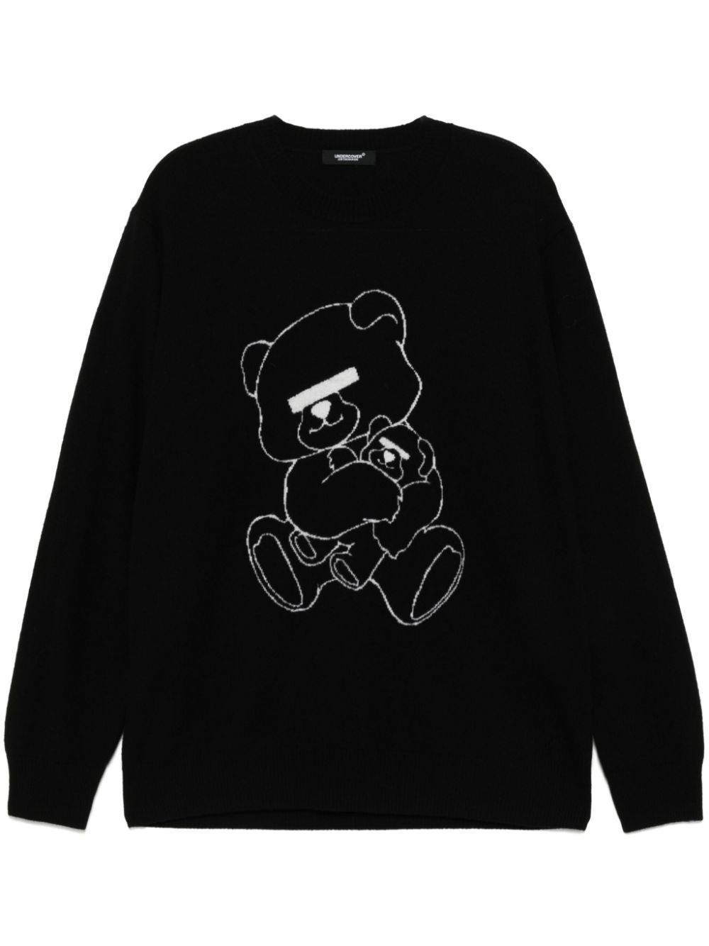 Jacquard logo motif jumper - Black