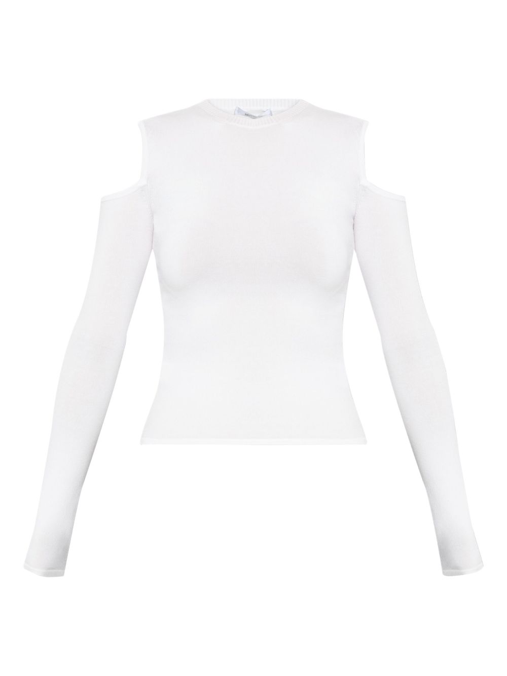 Max Mara Vik cold-shoulder long-sleeve top - White