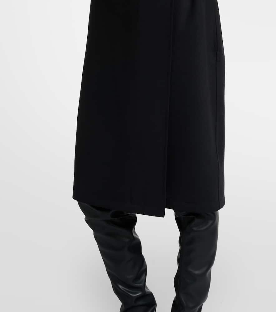 Belted wool wrap dress