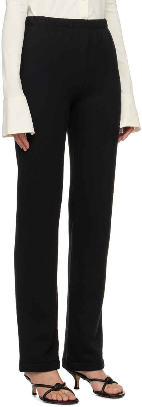 ÉTERNE Black Wide-Leg Lounge Pants