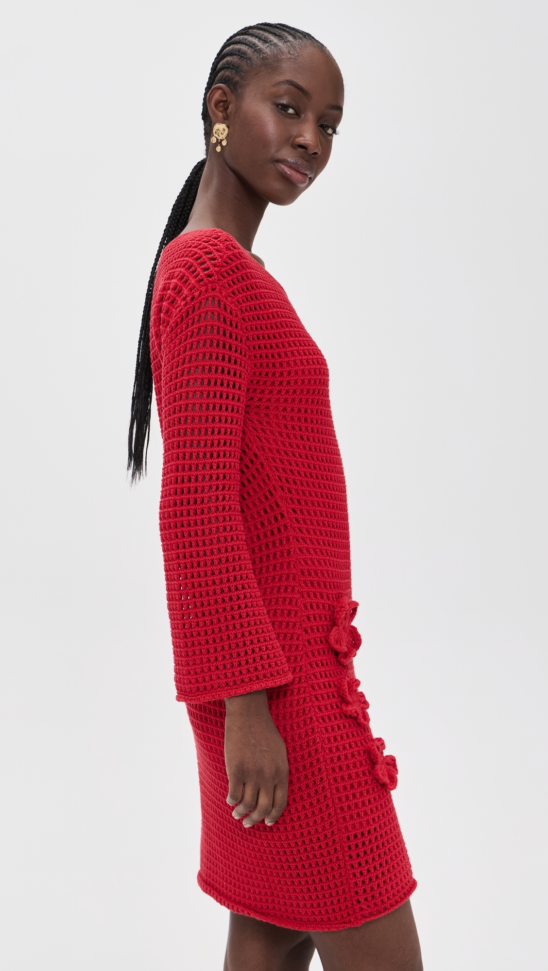 Honey Sweater Mini Dress Goji Berry