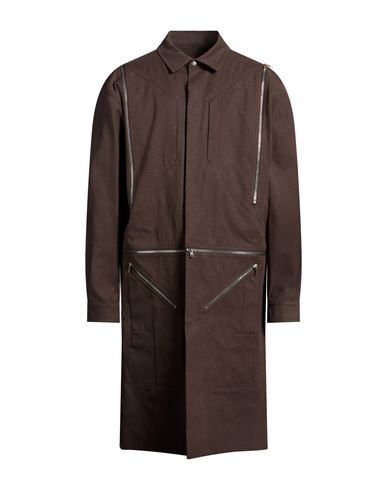 Man Coat Dark brown Size 42 Cotton