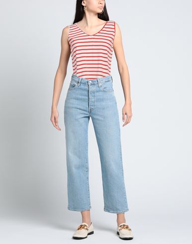 Woman Top Red Size 10 Cotton, Elastane