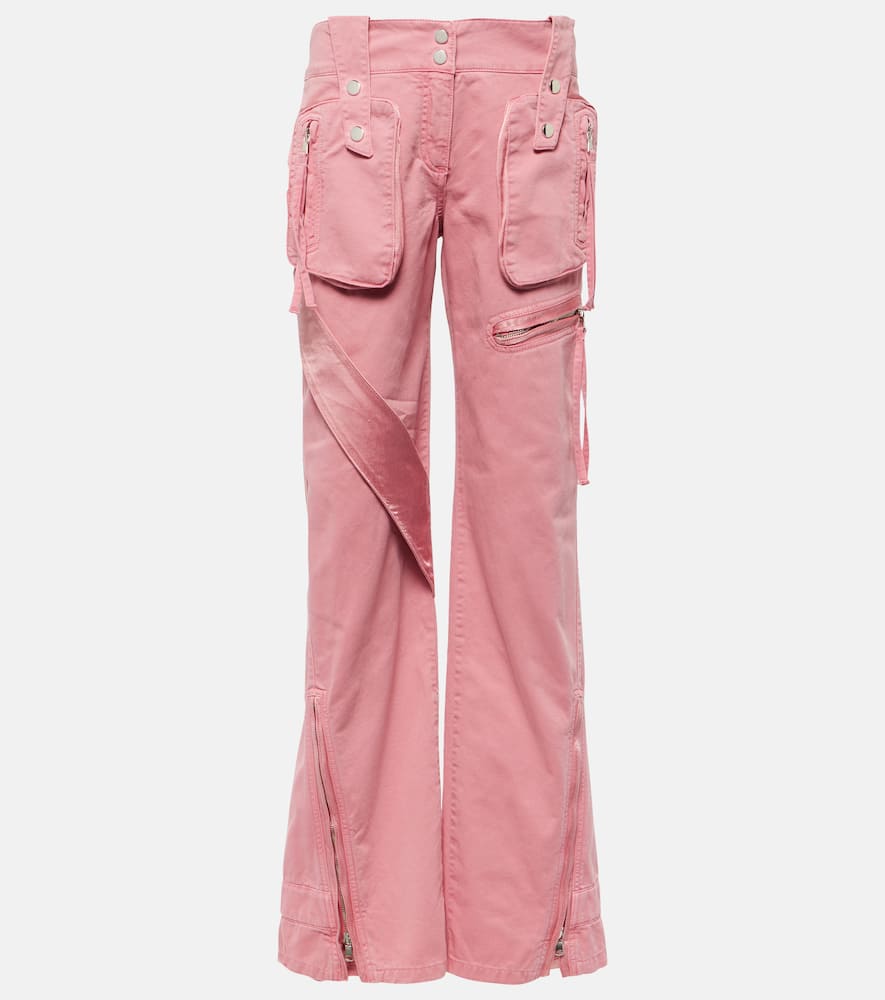 Low-rise straight cargo jeans