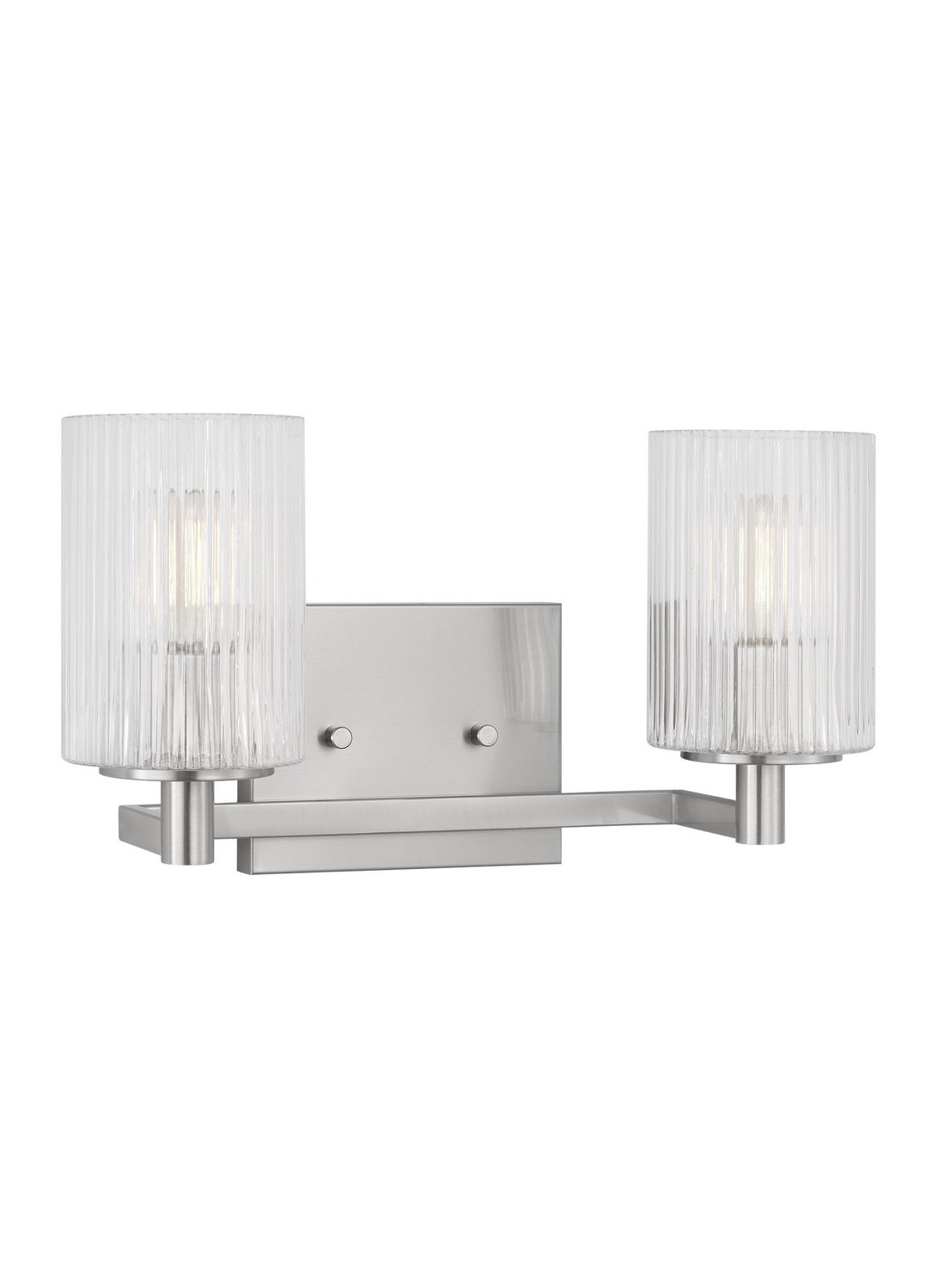 Brushed Steel Wall Bathroom Vanity Light from the Lando Collection