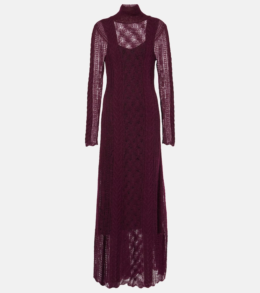 Kassia open-knit wool-blend maxi dress