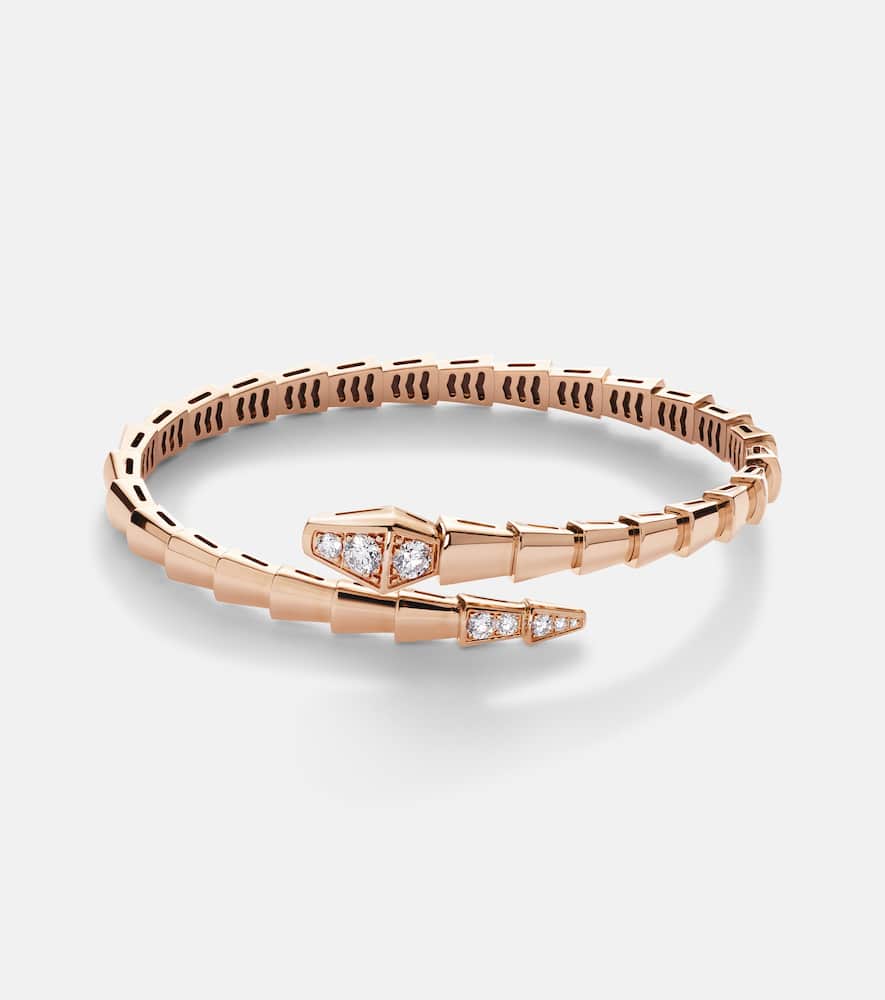 Bvlgari Serpenti Viper 18kt rose gold bracelet with diamonds