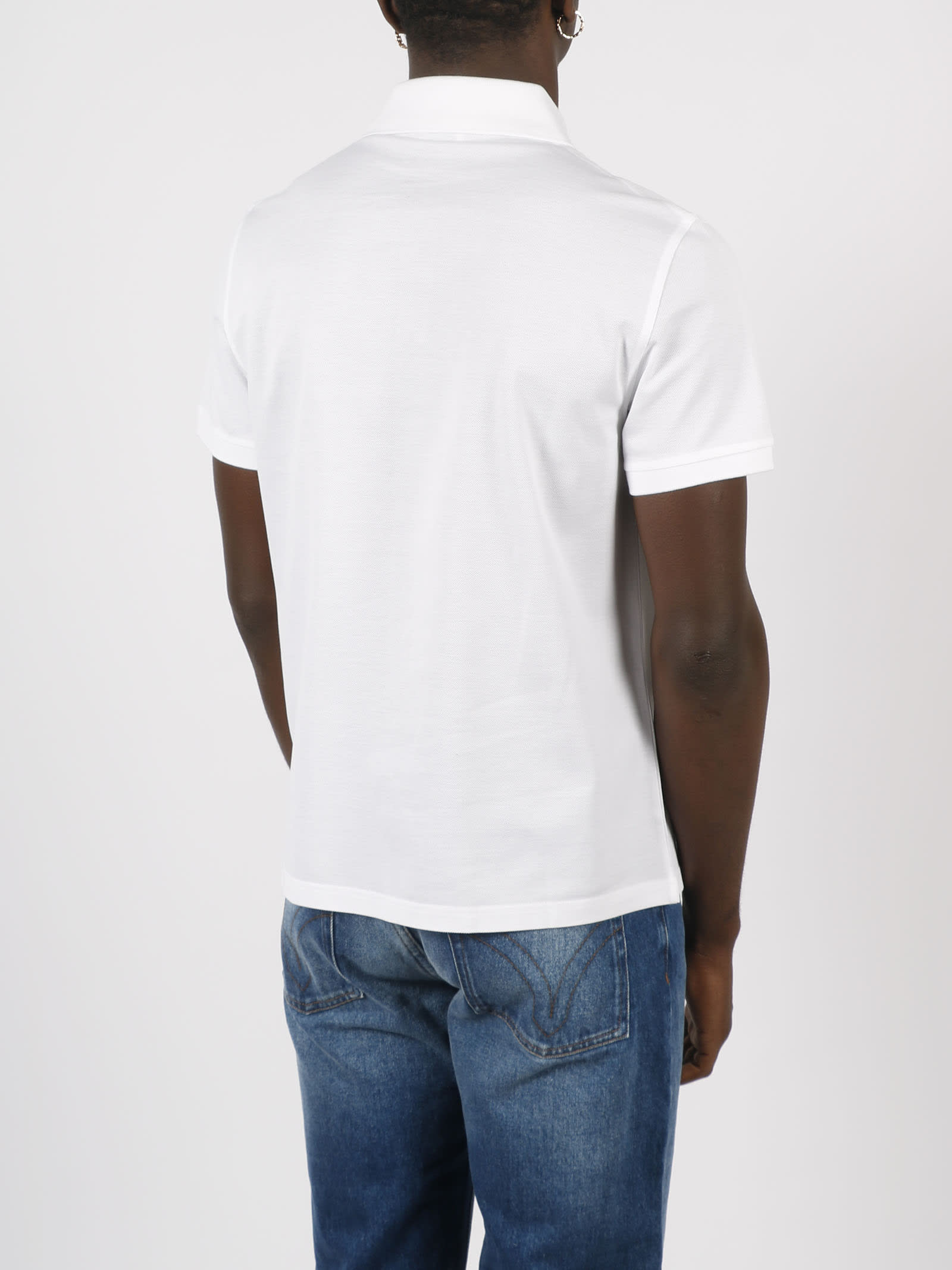Buttoned Short-sleeved Polo Shirt