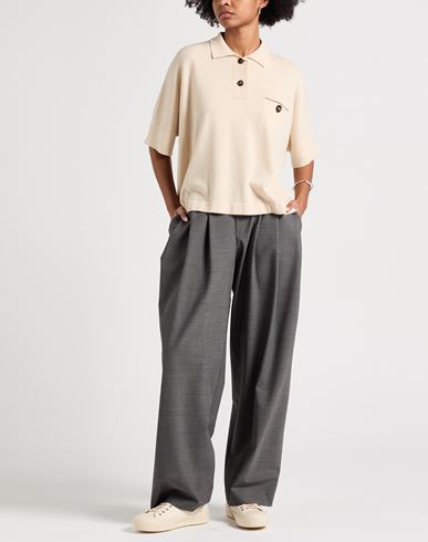 Woman Pants Grey Size 10 Virgin Wool, Polyamide, Elastane