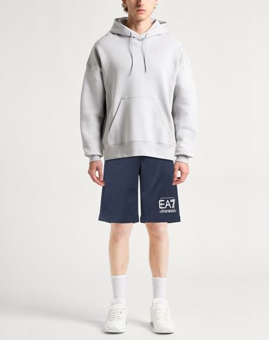 Ea7 Man Shorts & Bermuda Shorts Midnight blue Size L Cotton