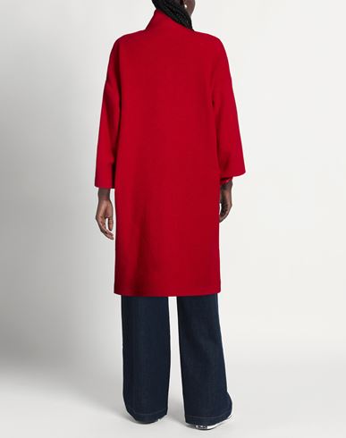 Woman Coat Red Size 6 Wool, Polyester, Polyamide