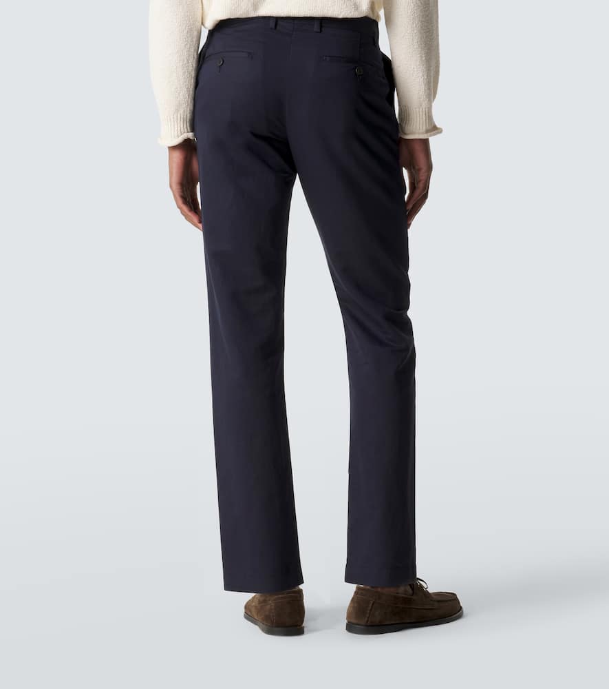 Cotton and linen straight pants